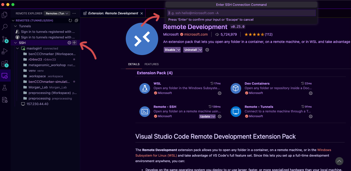 SSH add new instance